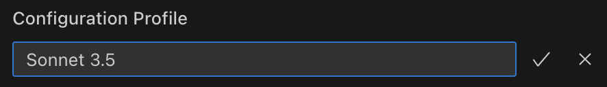Profile editing interface