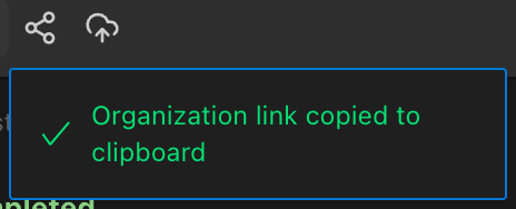 Share link created and copied confirmation